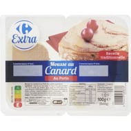 Carrefour extra mousse de canard au porto 100g