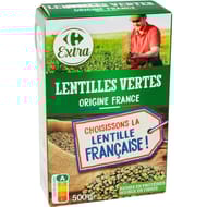 Carrefour extra lentilles vertes 500g