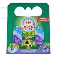 Carrefour expert crochets gel antimites et acariens parfum lavande x2