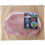 Crf jambon cuit avec couenne 2 tranches 120g