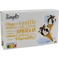 Simpl 8 cônes parfum vanille 960ml 550g