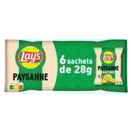 Lay's chips ondulées paysanne nature 6x28g