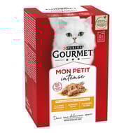 Gourmet mon petit sachets fraîcheur pour chat adulte au poulet, au canard, à la dinde  - 6 x 50g