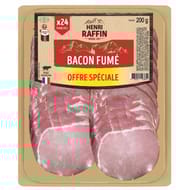 Henri raffin  bacon fumé x 24 200g