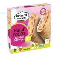 Oriental Viandes halal pocket dinde fromage 2 x 130 g