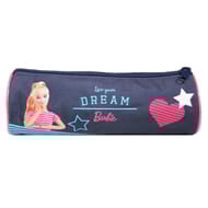 Trousse scolaire ronde Barbie Bleu