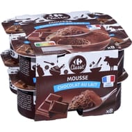 Carrefour classic mousse au chocolat au lait 8x60g