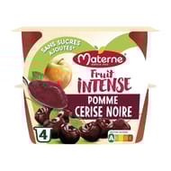 Materne compotes fruit intense pomme cerise noire 4x100g