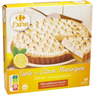 Carrefour extra tarte au citron meringuée 500g
