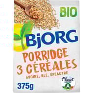 Bjorg porridge 3 céréales bio 375g