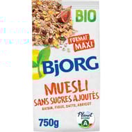 Bjorg muesli sans sucres ajoutés bio 750g