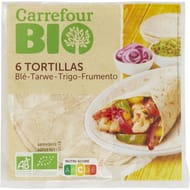 Carrefour bio 6 tortilas blé bio 240g