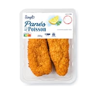 Panés au poisson CARREFOUR SIMPL la barquette de 200g