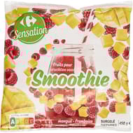 Carrefour sensation fruits pour smoothie mangue framboise 450g