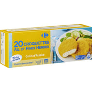 Carrefour 20 croquettes de colin d'alaska 1kg