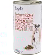 Simpl pâtée pour chien bouchées en sauce au boeuf 1200g