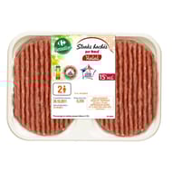 Steack haché halal 15% x2 200g Carrefour sensation
