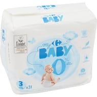 Carrefour baby couches 0% lotion t3 midi  4-9 kg  x31