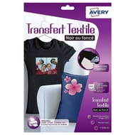 Avery 4 Feuilles transfert tee shirt noirs ou foncés C9406-5