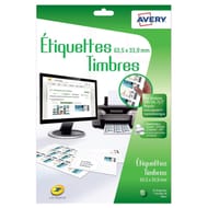 Avery 72 Etiquettes pour timbres jet d'encre J8159-3
