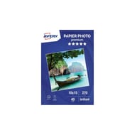 Avery 40 papiers photos brillantes 10x15 270g jet d'encre C2453-40