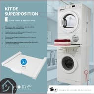 Home Equipement kit de superposition lave linge et sèche linge 80150