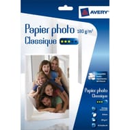 Avery 40 feuilles de papier photo brillant - A4 -180 g/m  jet d'encre 2741-40