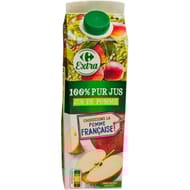 Carrefour extra pur jus de pomme 100% 1l