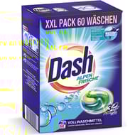 Dash lessive capsules alpen fresh x60