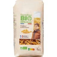 Carrefour bio fusili au blé complet bio 400g