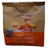 Le temps des cerises café dosettes saveur caramel x16 112g