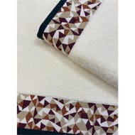 Gant de toilette 15x21cm ivoire mozaik lot de 2