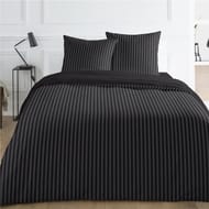 Parure housse de couette 240x220cm + 2 taies 63x63cm noir