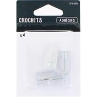 Trefilaction crochet adhésif transparent x4