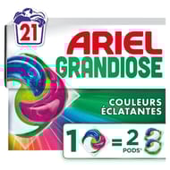 Ariel grandiose pods lessive liquide couleurs x 21 capsules