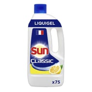 Sun liquide de lavage gel lave-vaisselle citron 1.5l 75 lavages