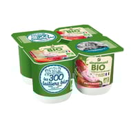 Les 300 laitiers bio yaourt bio brassé fruits rouges 4x110g