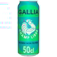Gallia champ libre blonde non filtrée 5.8° canette 50cl
