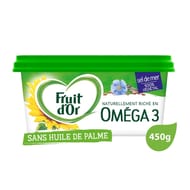 Fruit d'or margarine oméga 3 sans huile de palme sel de mer 450g