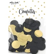 Confettis en papier or et noir