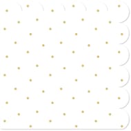 Mesa bella serviettes forme biscuit blanc pois chic or x12