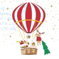 20 serviettes 33x33cm christmas in the air fond blanc