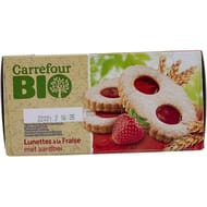 Carrefour bio lunettes à la fraise bio 200g