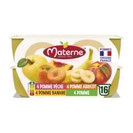 Materne compotes coupelles multivariétés fruits jaunes 16x100g
