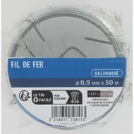 Trefilaction fil de fer devidoir acier galvanisé 50m Diam. 0,9 mm