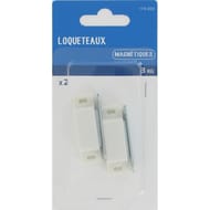 Loqueteau magnétiques 3kg blanc x2