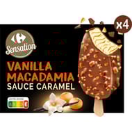 Carrefour Sensation 4 bâtonnets vanilla macadmia 282g