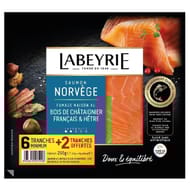 Labeyrie saumon atlantique de Norvège fumé 6 tranches + 2 offertes 255g