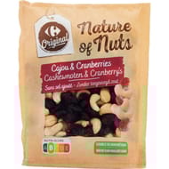Carrefour Original mélange cajou/cranberries sans sel 200g