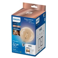 Philips ampoule LED connectée globe 120 E27 claire nuances de blanc 60W